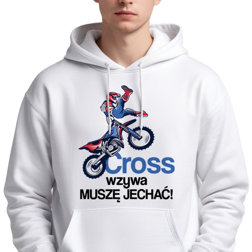 Pánská Mikina S Kapucí pro motorkáře Enduro Cross Volá Musím jet S