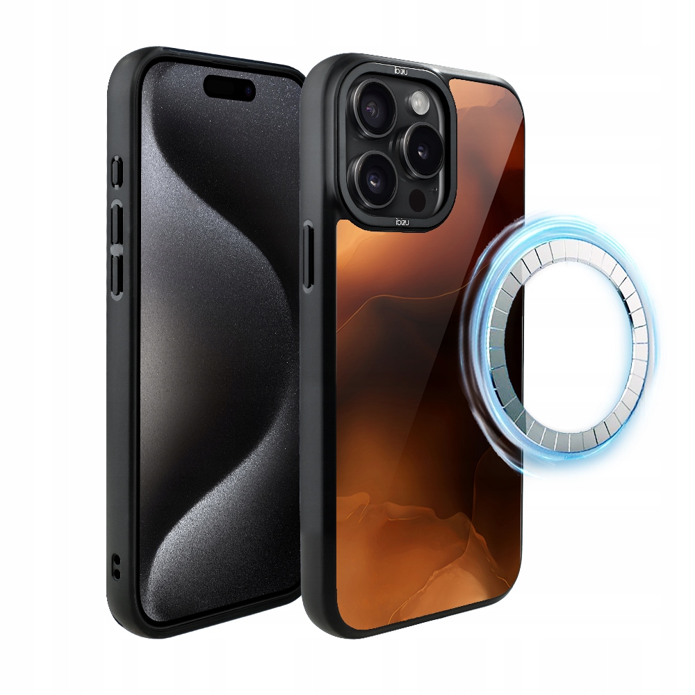 Matný Pouzdro Ibizu DropGuard s MagSafe na iPhone 15 Pro Max, barva Mars Sunset