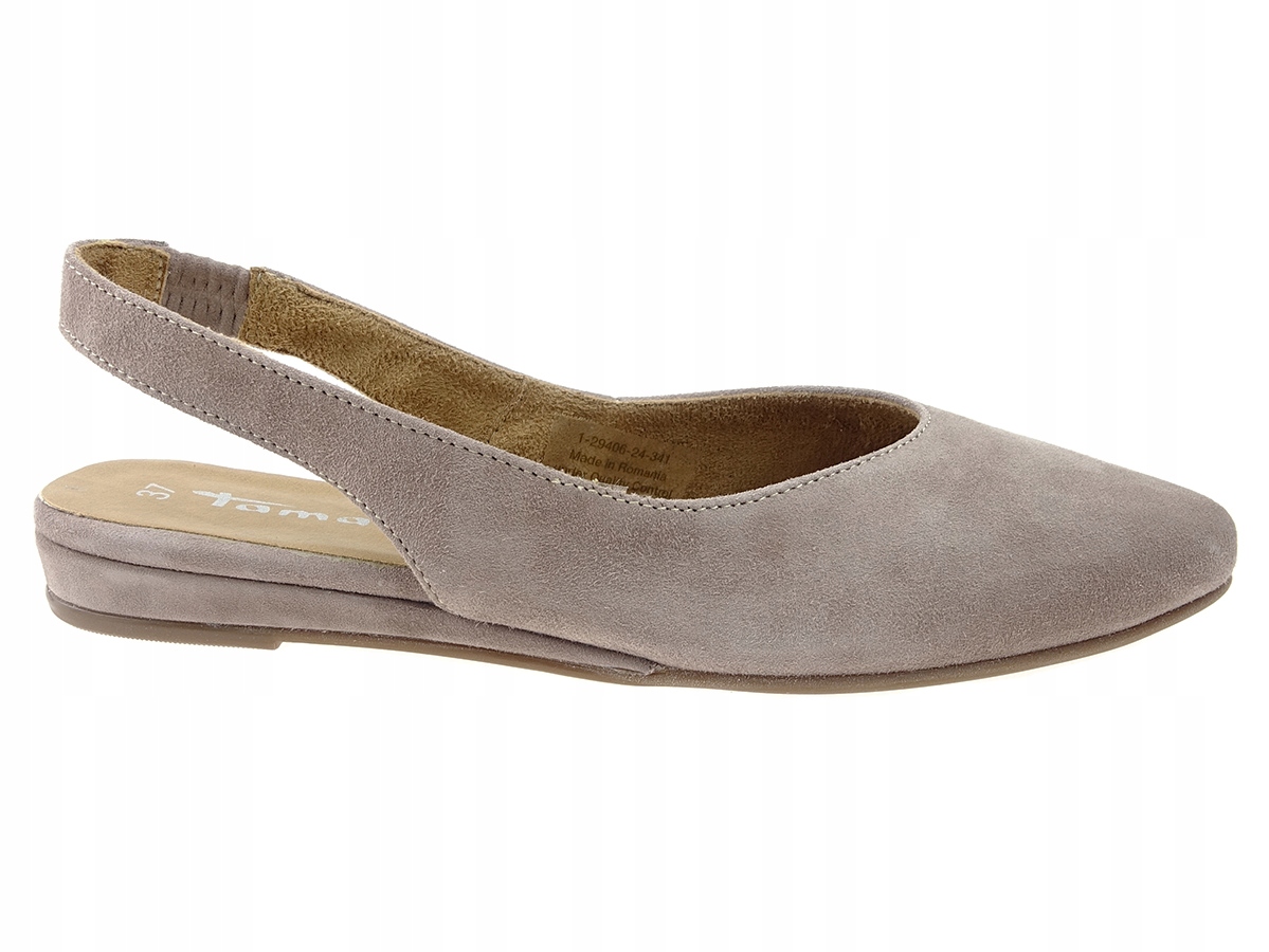 

Tamaris buty baleriny 29406 beż taupe, welur 40