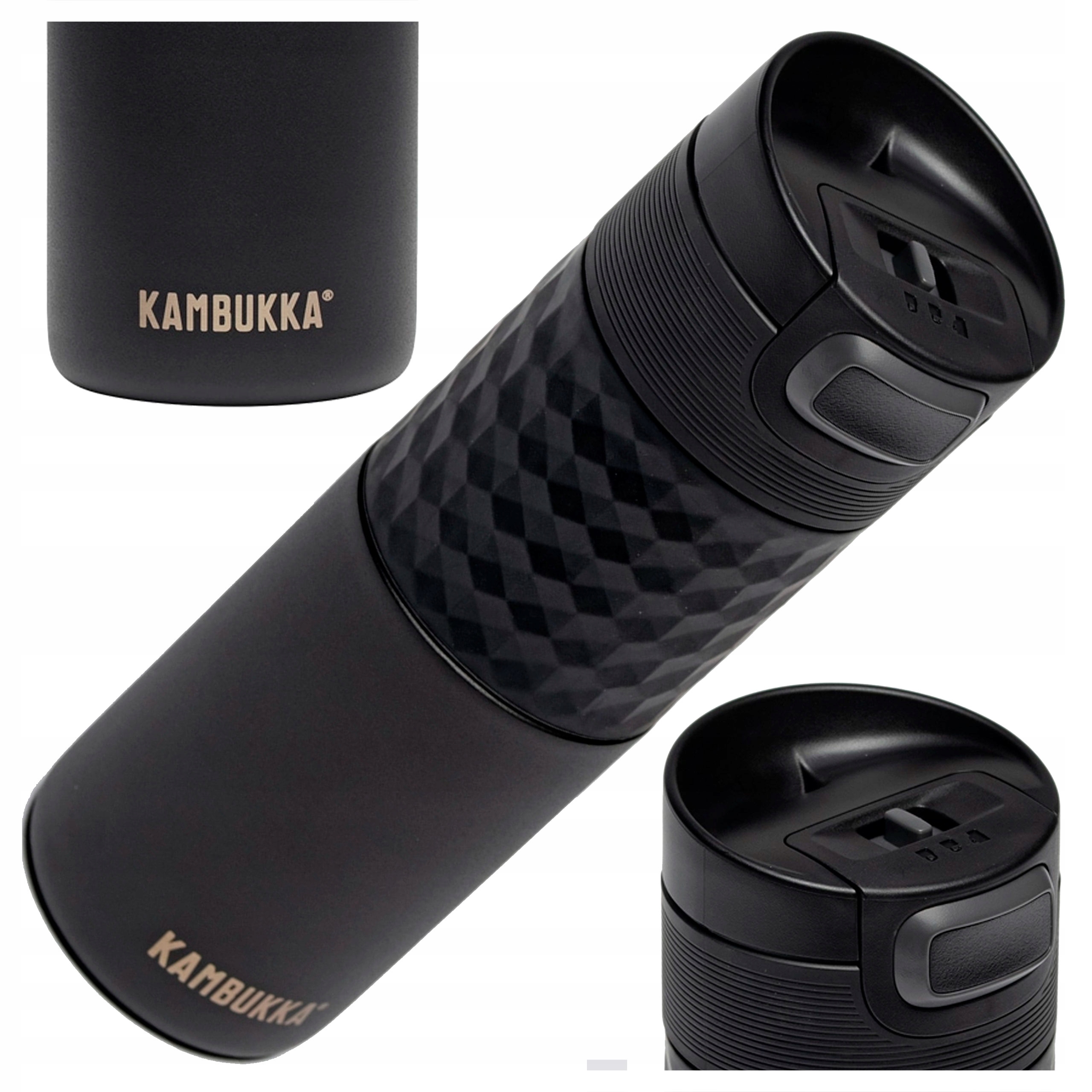 Kubek Termiczny Kambukka Etna Grip Czarny Podróżny Na Kawę Herbatę 500 ml