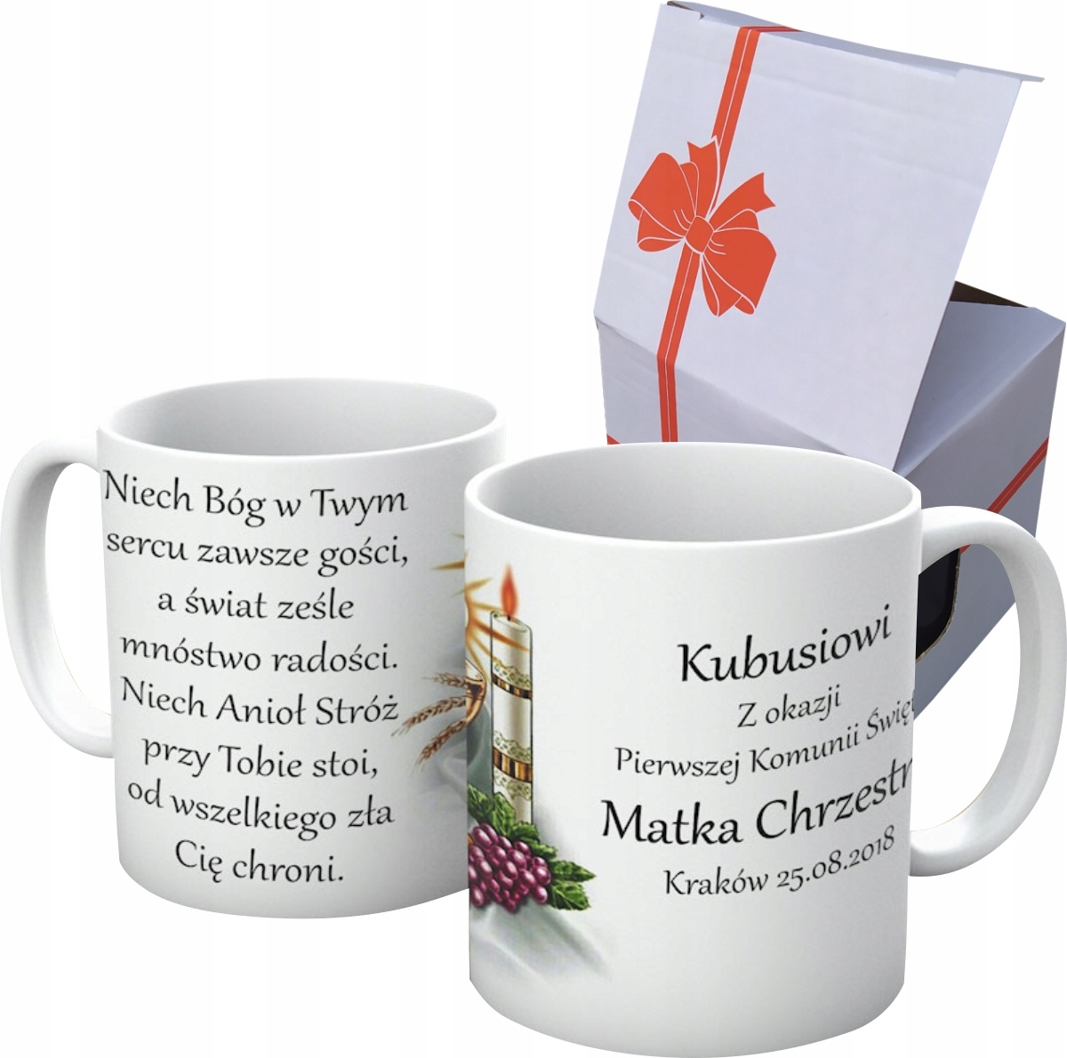 

Kubek Pamiątka Na Komunię Świętą Imię KCH2