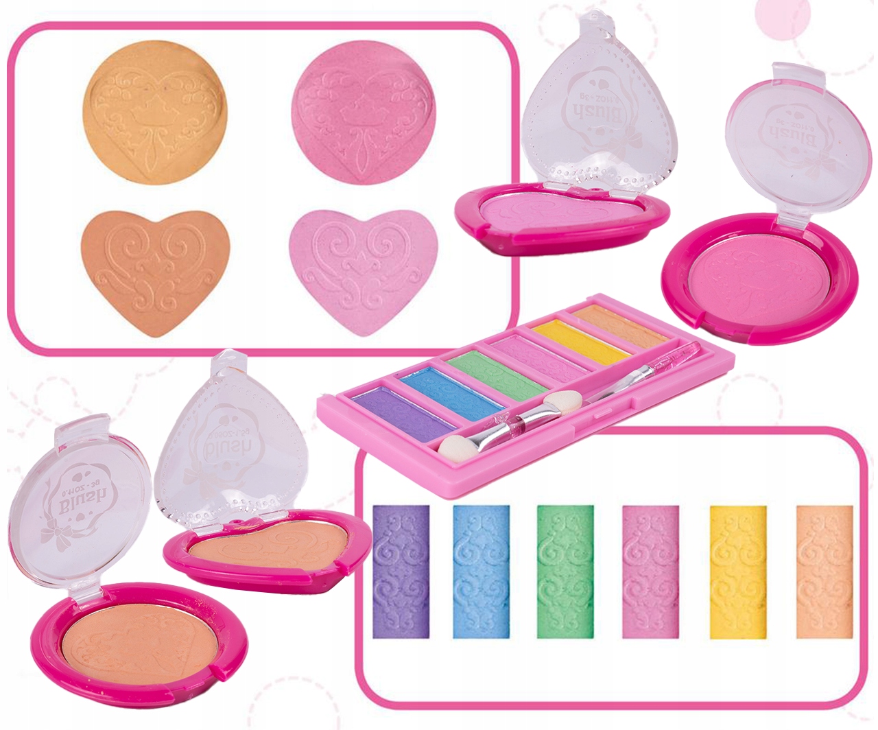 BOX NAIL MAKEUP SET XXL MAKE UP Dominantní barevné odstíny růžové