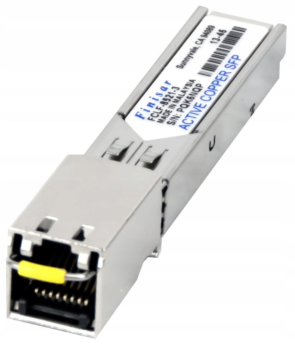 FINISAR FCLF-8521-3 1.25GB/s 10/100/1000BASE-T SFP TRANSCEIVER MODULE