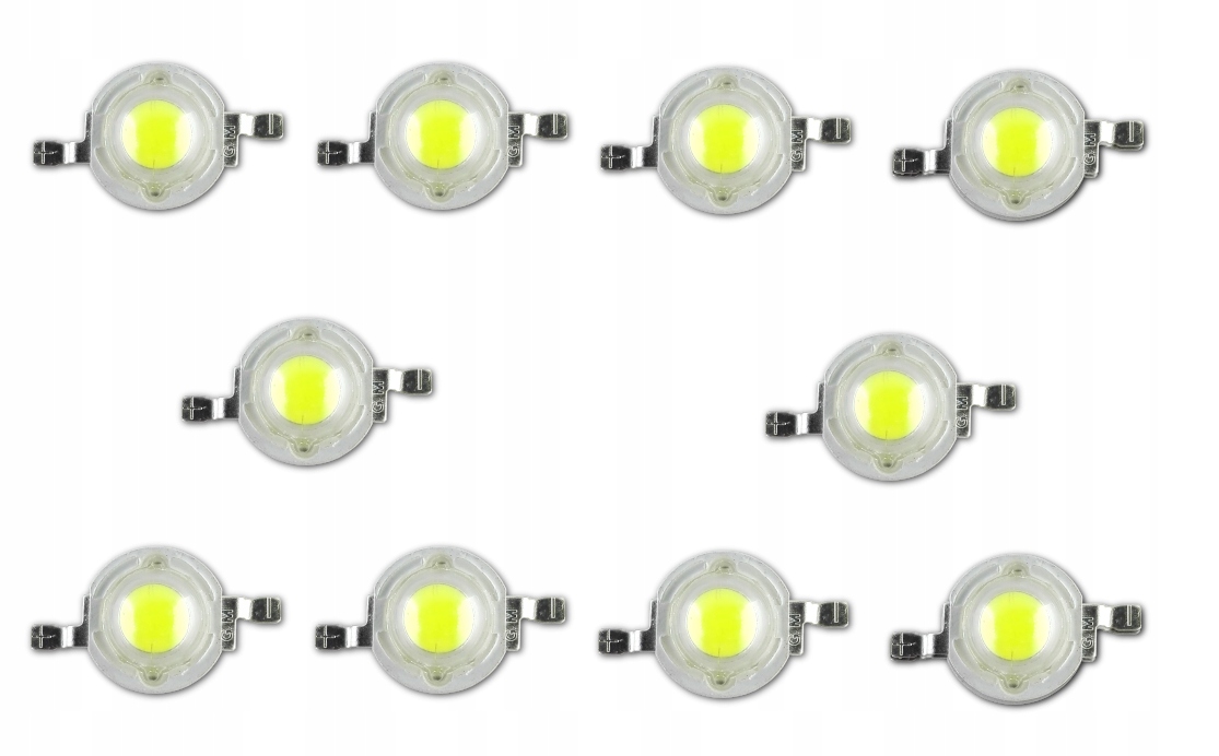 

10x Dioda Led 1W Zimna 6000-6500K Epistar 35mil