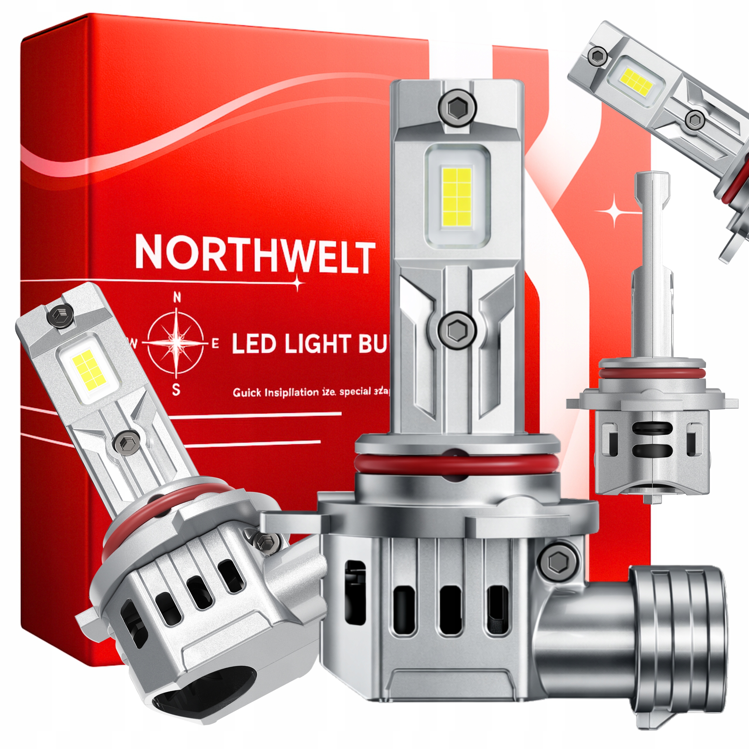 Žárovky HB3 9005 125W Led Homologace Canbus Světlo Bílé Silné