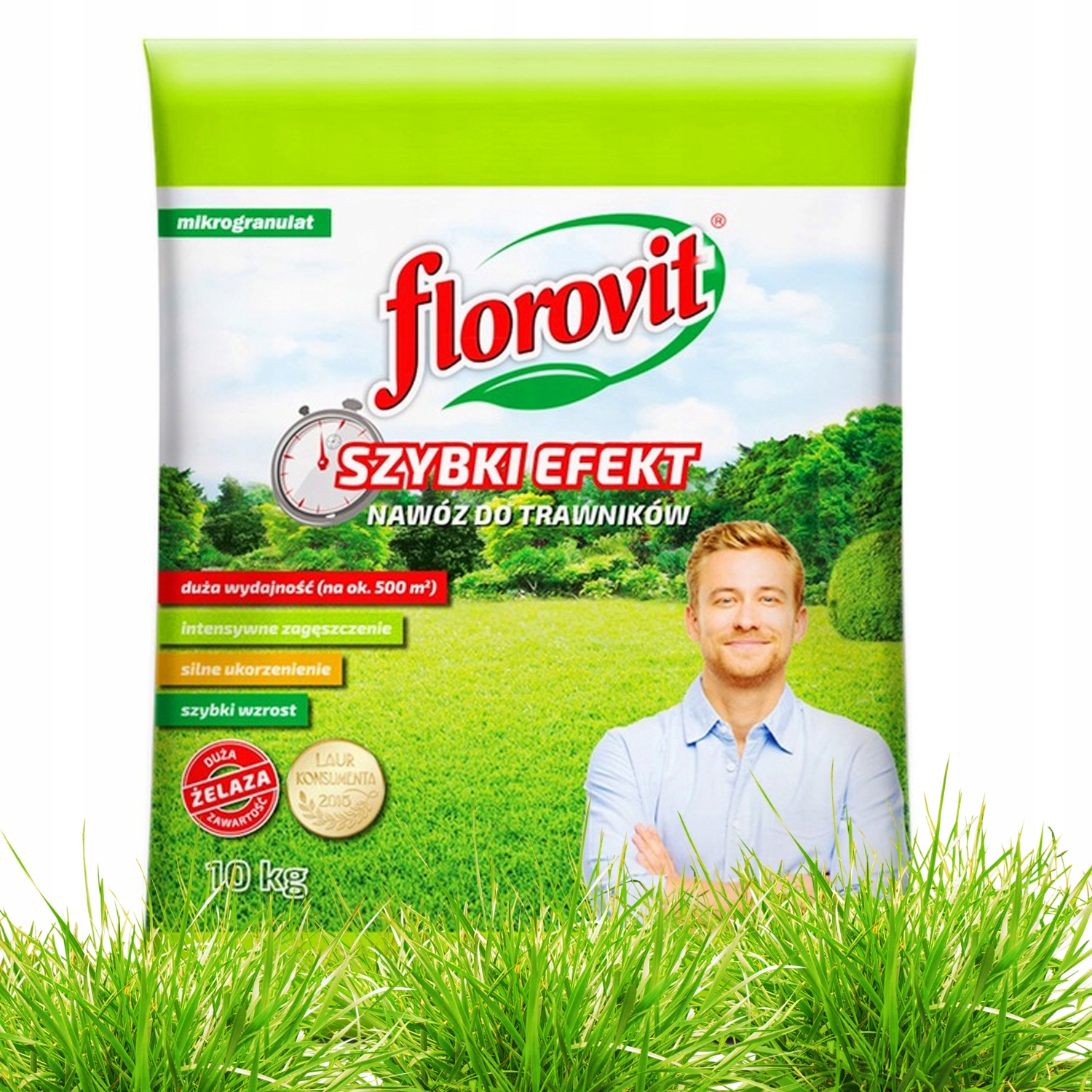 Florovit nawóz do Trawników Trawy Szybki Efekt Duża Wydajność 10KG
