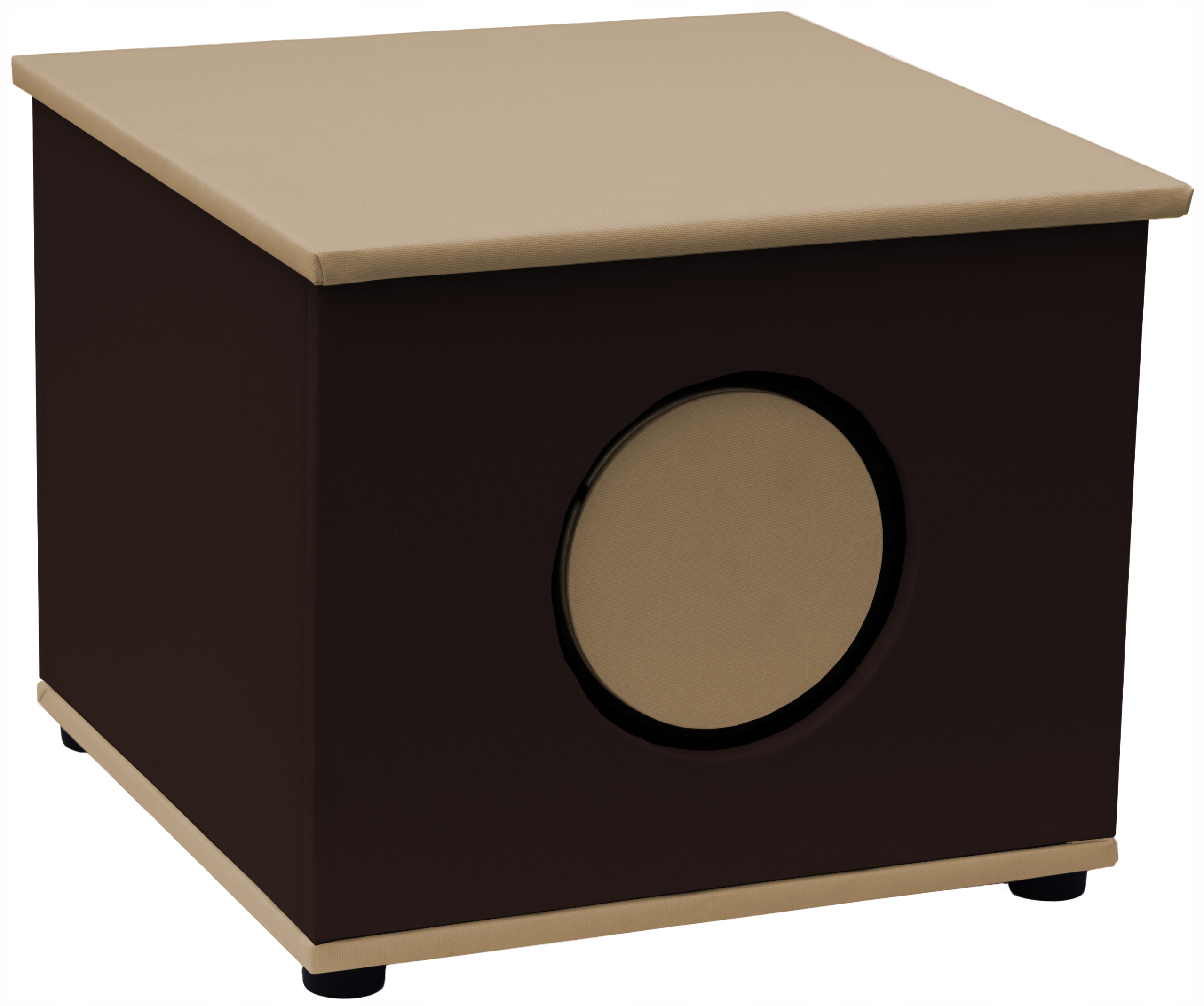 Bouda pro kočky dvojitě zateplená, samočistící, bezúdržbová, Béžovo-hnědá