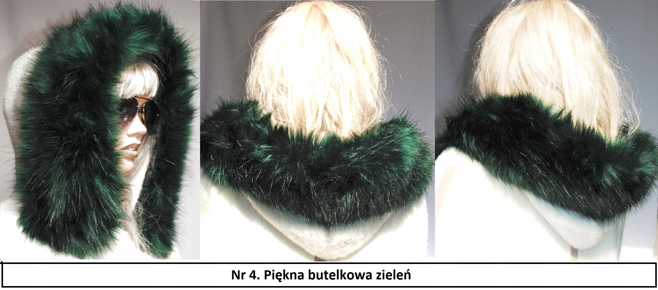 gotowe futrzane OBSZYCIE KAPTURA KOŁNIERZ SZALIK Wzór dominujący bez wzoru