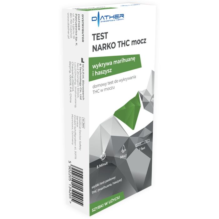 Test Narko THC (marihuana, haszysz), wykrywanie narkotyków w moczu
