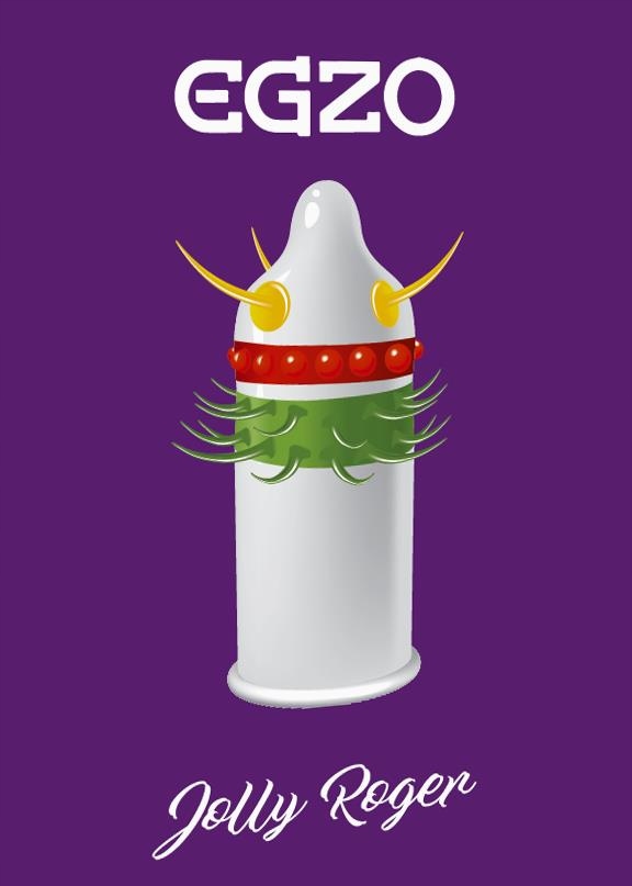 

Prezerwatywa Egzo Jolly Roger 3 rodzaje Wypustek