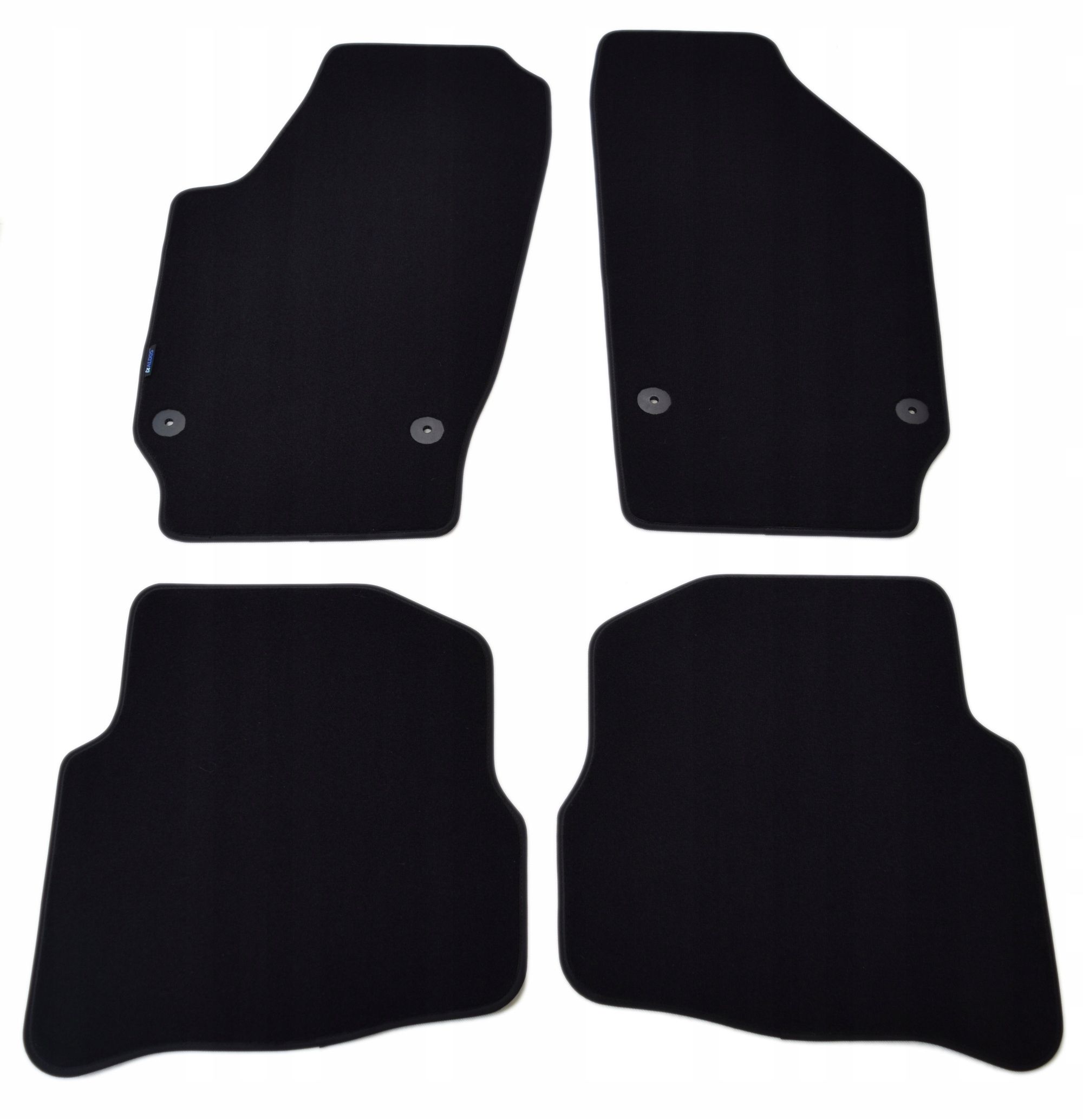 Černé velurové koberce Diamond, Lamówka Seat Ibiza 2002-2008