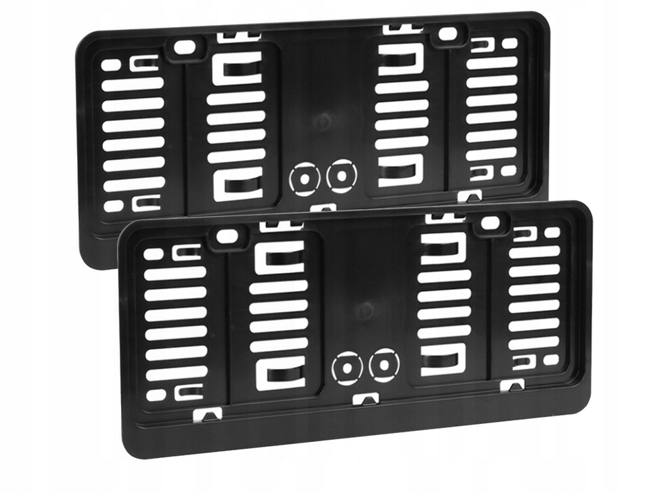 Ramki Krótkie Czarne 305X114MM Usa Japonia 2 Szt. Do Tablic Rejestracyjnych