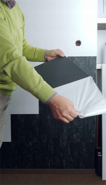 Samoprzylepne Panele Winylowe Kamień Łupek CZARNY Rodzaj dekoru płytka