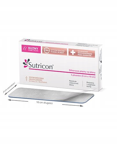 

Sutricon silikonowe plastry do leczenia blizn3x10c