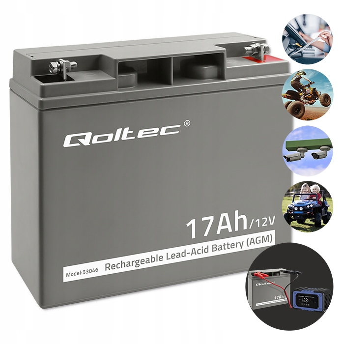 Akumulátor Agm 12V 17Ah Bezúdržbový Výkonný LongLife pro Ups skútr