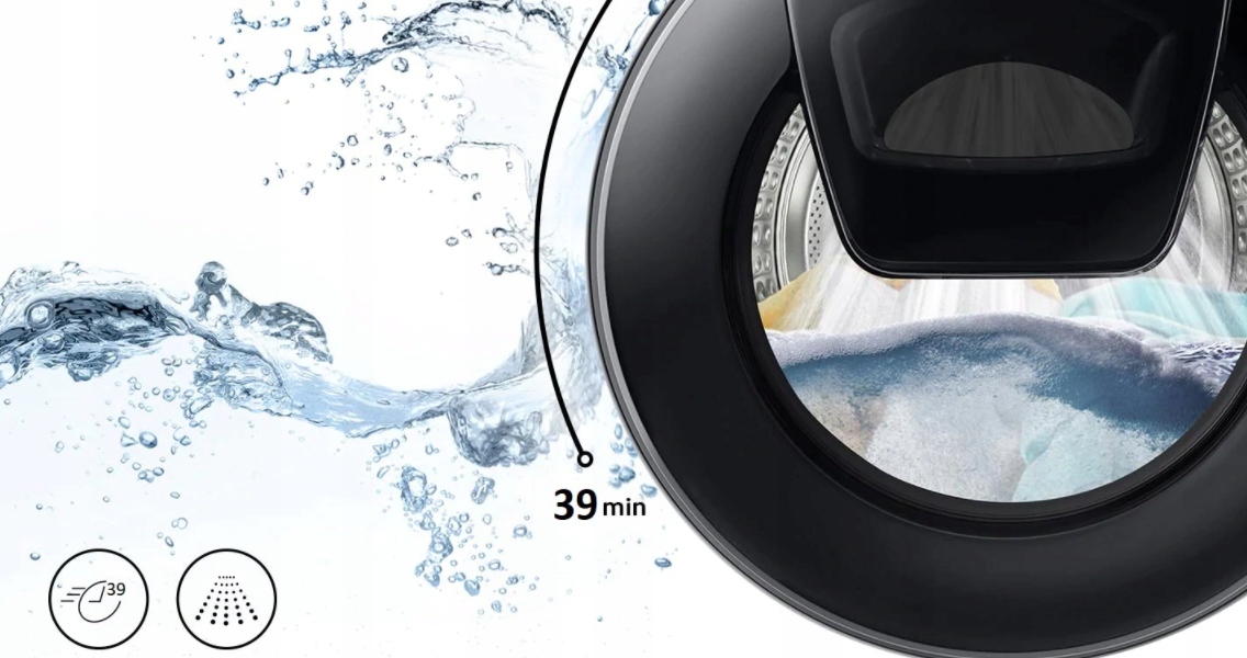 Zestaw Samsung Pralka + Suszarka 9/9kg WiFi Waga produktu z opakowaniem jednostkowym 69 kg