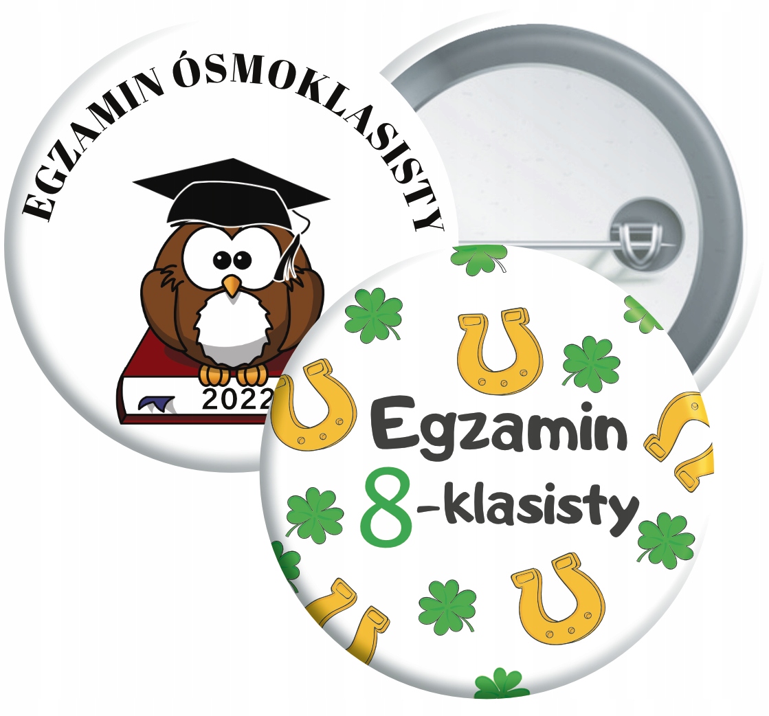 

Przypinki egzamin, przypinka egzamin ósmoklasisty
