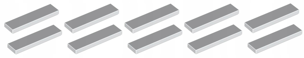 

Lego płytka gładka 1x4 biała 10 szt. 2431 Nowa