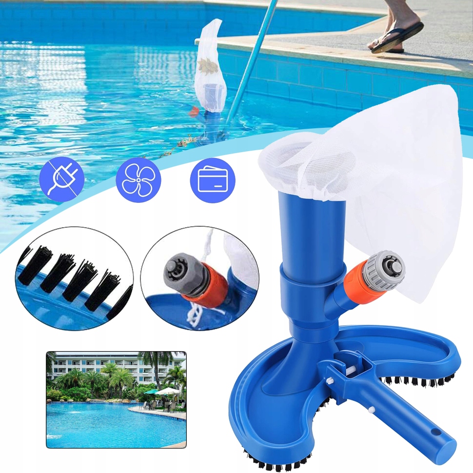 ZESTAW ODKURZACZ DO BASENU, WĄŻ OGRODOWY, RĘCZNY ODKURZACZ DO STAWU OGRODU