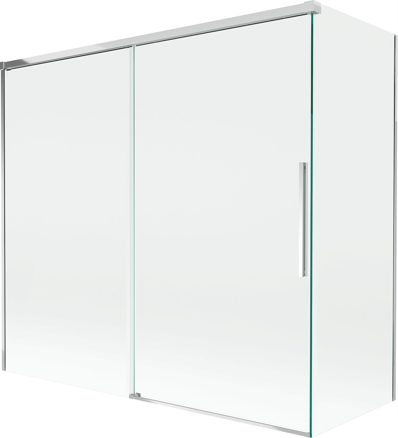 Mexen Rox Parawan Nawannowy 2-SKRZYDŁOWY 170 75X150 CM Transparent Chrom