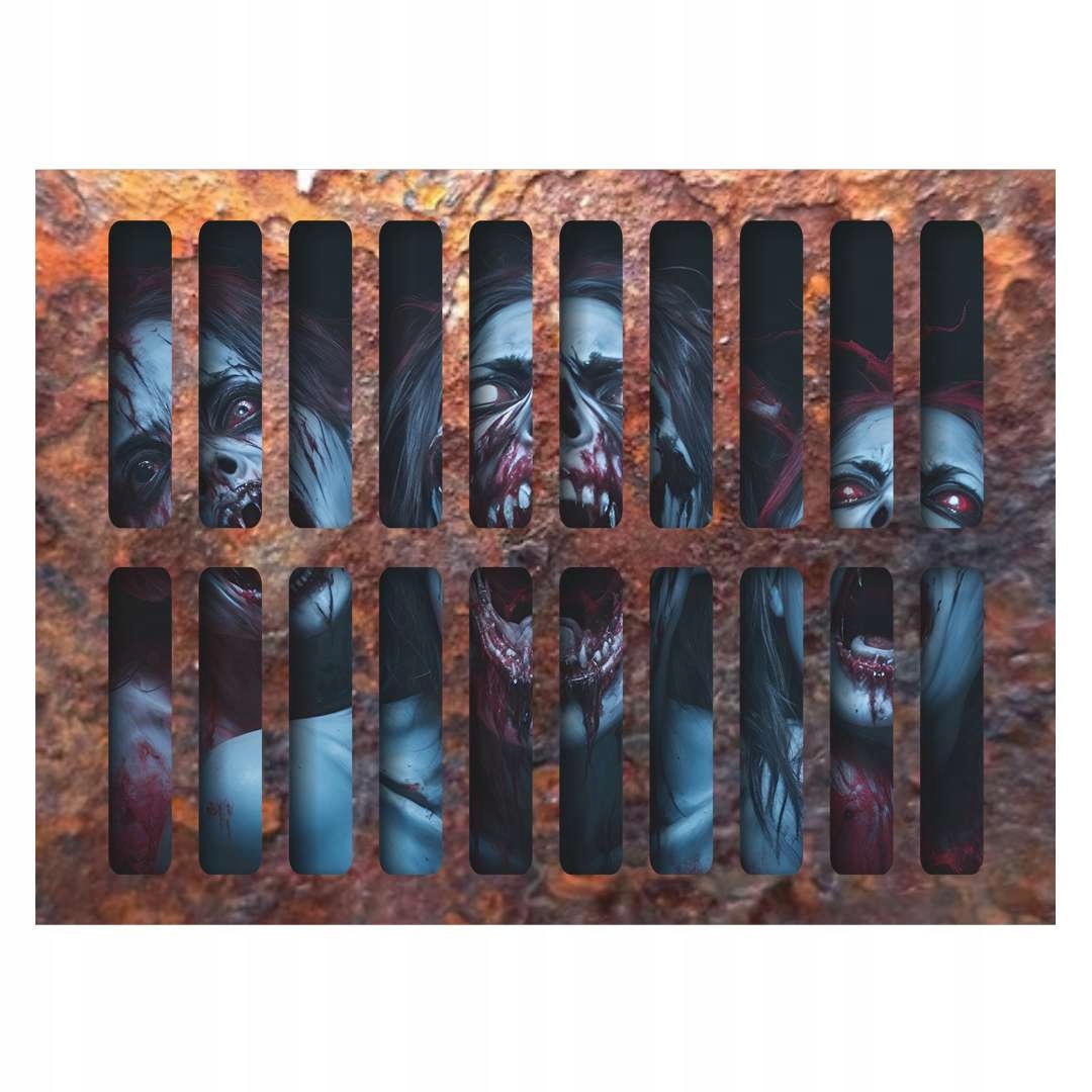 NAKLEJKA podłogowa WAMPIR dracula KREW krwiopijec HALLOWEEN rdza