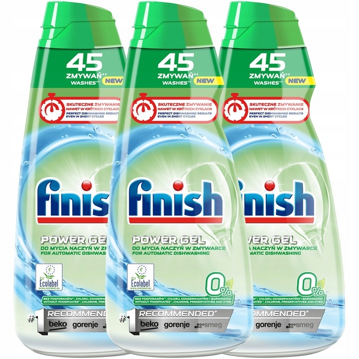 

Finish All-in-1 Max Żel Zmywarki Zero 0% Zestaw x3