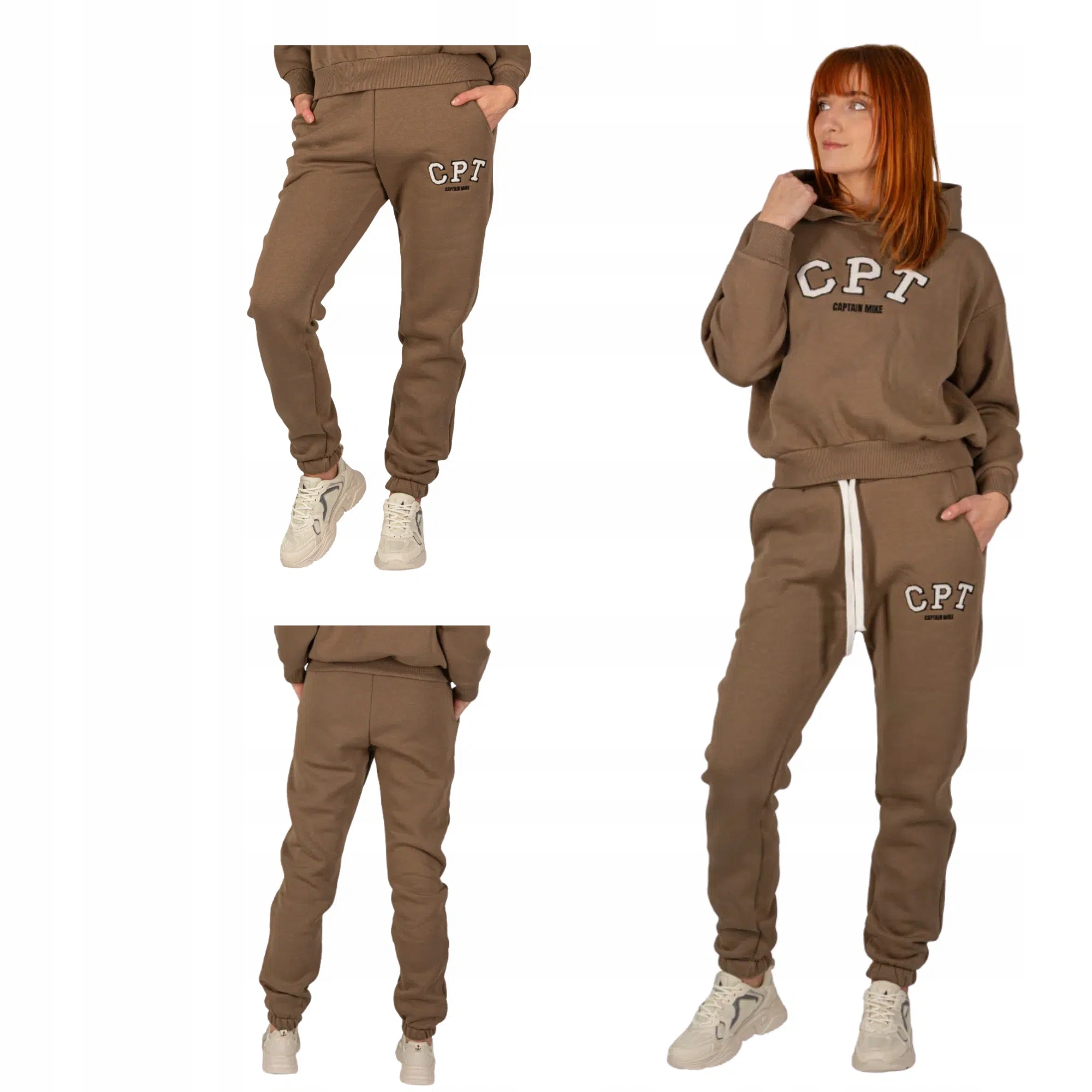 Dámské volné béžové tepláky Captain Mike S/m