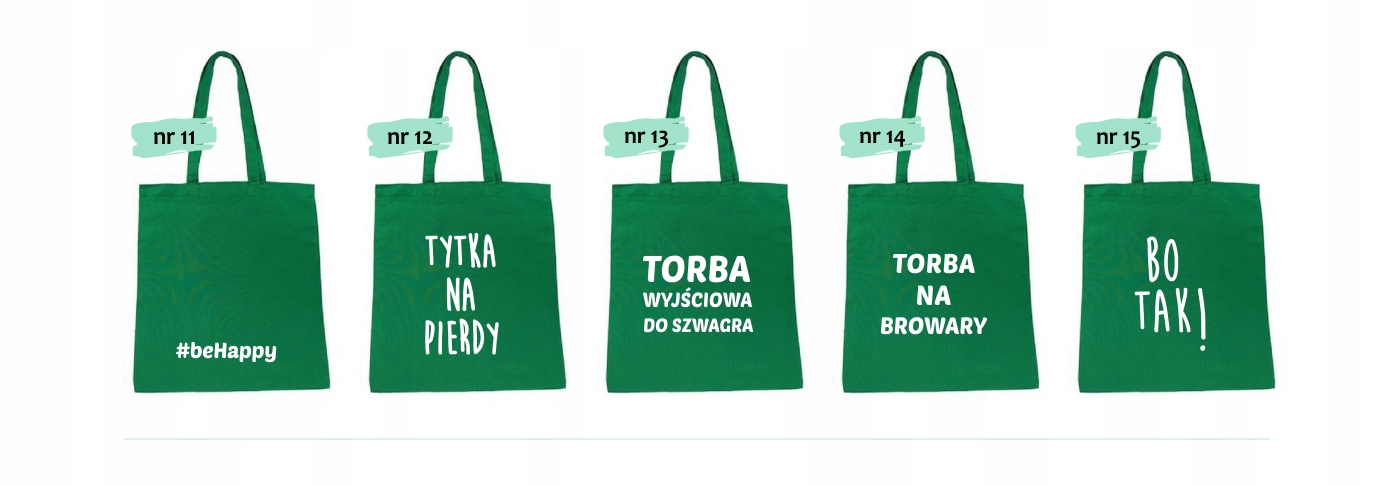 ECO TORBA NA ZAKUPY Z WŁASNYM NADRUKIEM BAWEŁNIANA Materiał dominujący bawełna