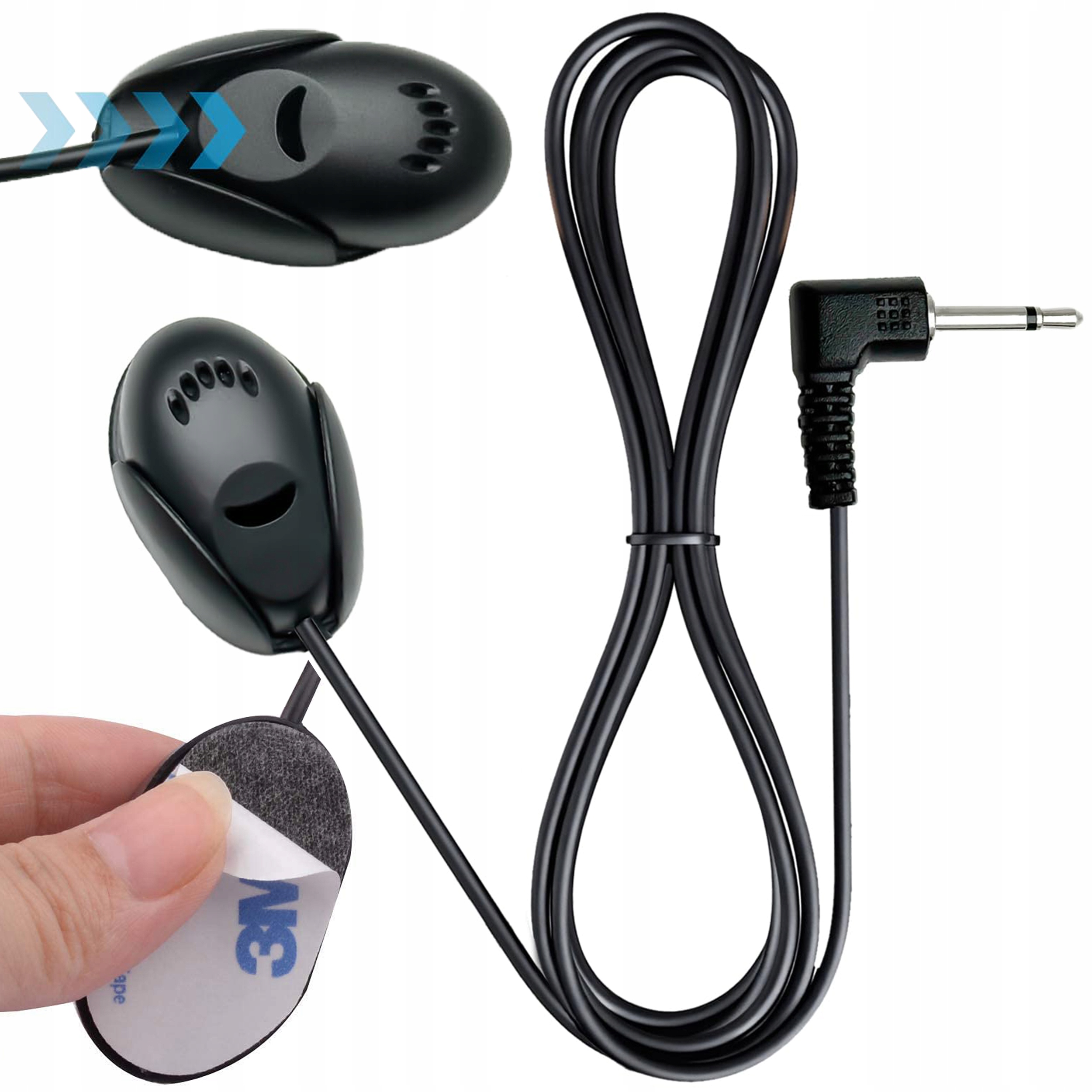 MIKROFON SAMOCHODOWY ZEW. DO RADIA O DŁUGOŚCI 3m Jack 2,5 mm C-02-2,5mm