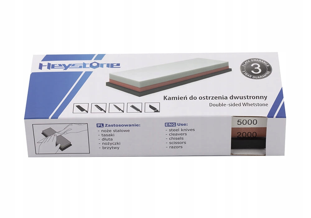 HEYSTONE KAMIEŃ WODNY OSTRZAŁKA OSEŁKA 2000/5000 Rodzaj ściernicy kamienne