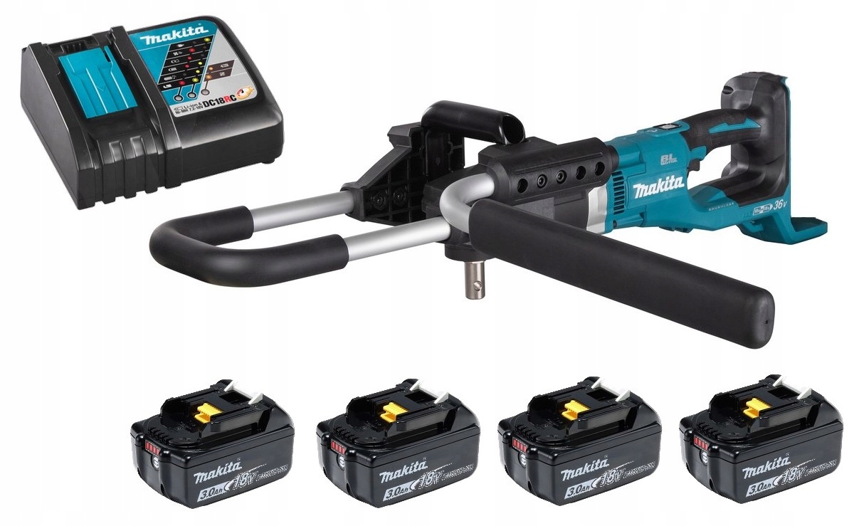 Makita Aku Wiertnica Glebowa Lxt 2x18V 36V 4x3Ah BL1830 DC18RC DDG461Z