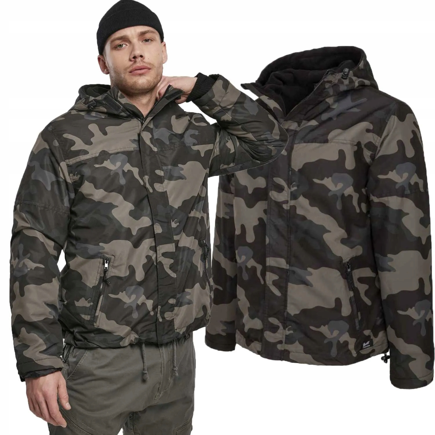 Bunda Brandit Windbreaker Frontzip Darkcamo XXL [XXL]