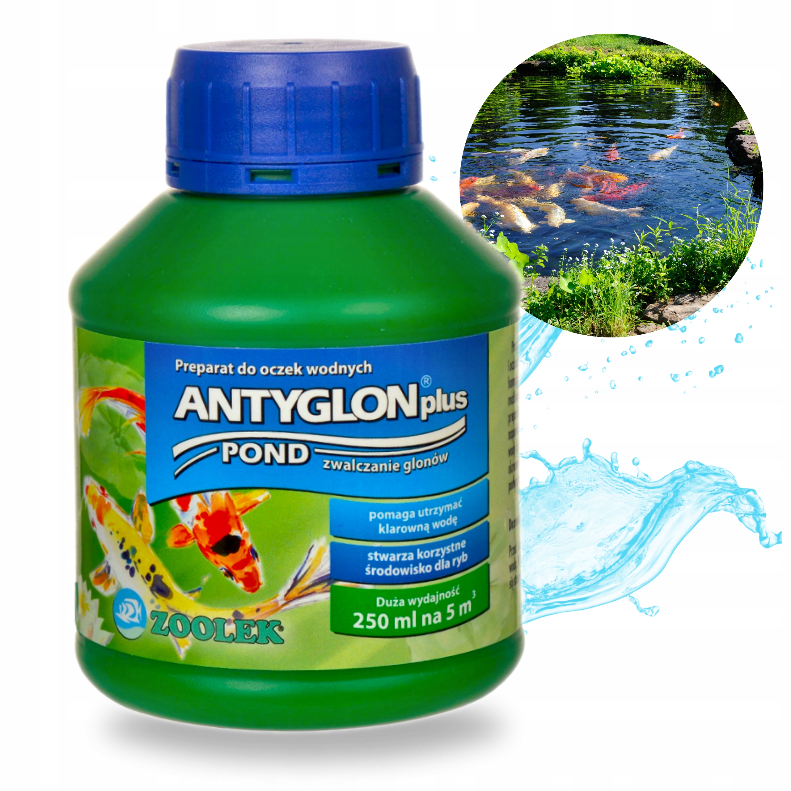 PREPARAT NA GLONY do oczko wodne ZOOLEK ANTYGLON POND 250ML Kod producenta 0308