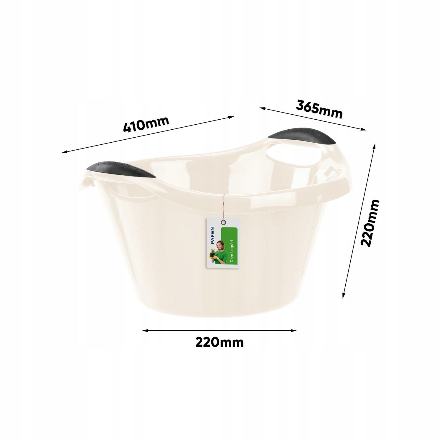 Trzy miski okrągłe 37cm 41cm i 55cm beżowe Marka Pafen