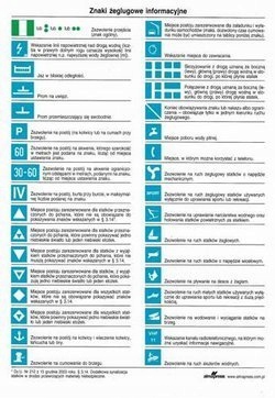 ZNAKI ŻEGLUGOWE INFORMACYJNE - NAKLEJKA NA JACHT MOTORÓWKĘ