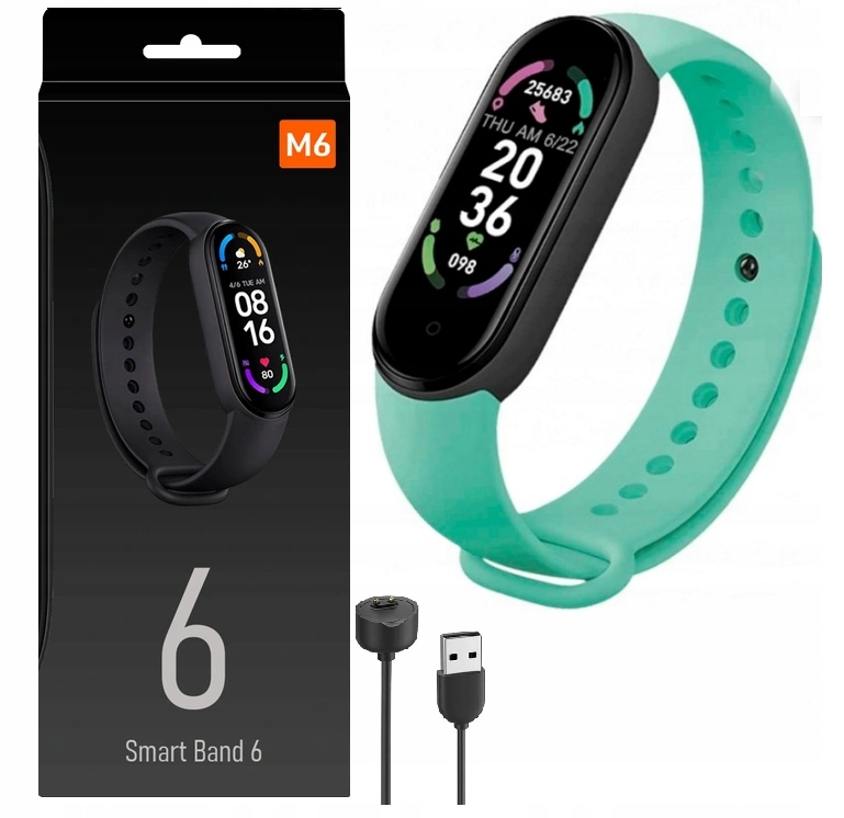 SMARTWATCH SMARTBAND OPASKA SPORTOWA ZEGAREK M6