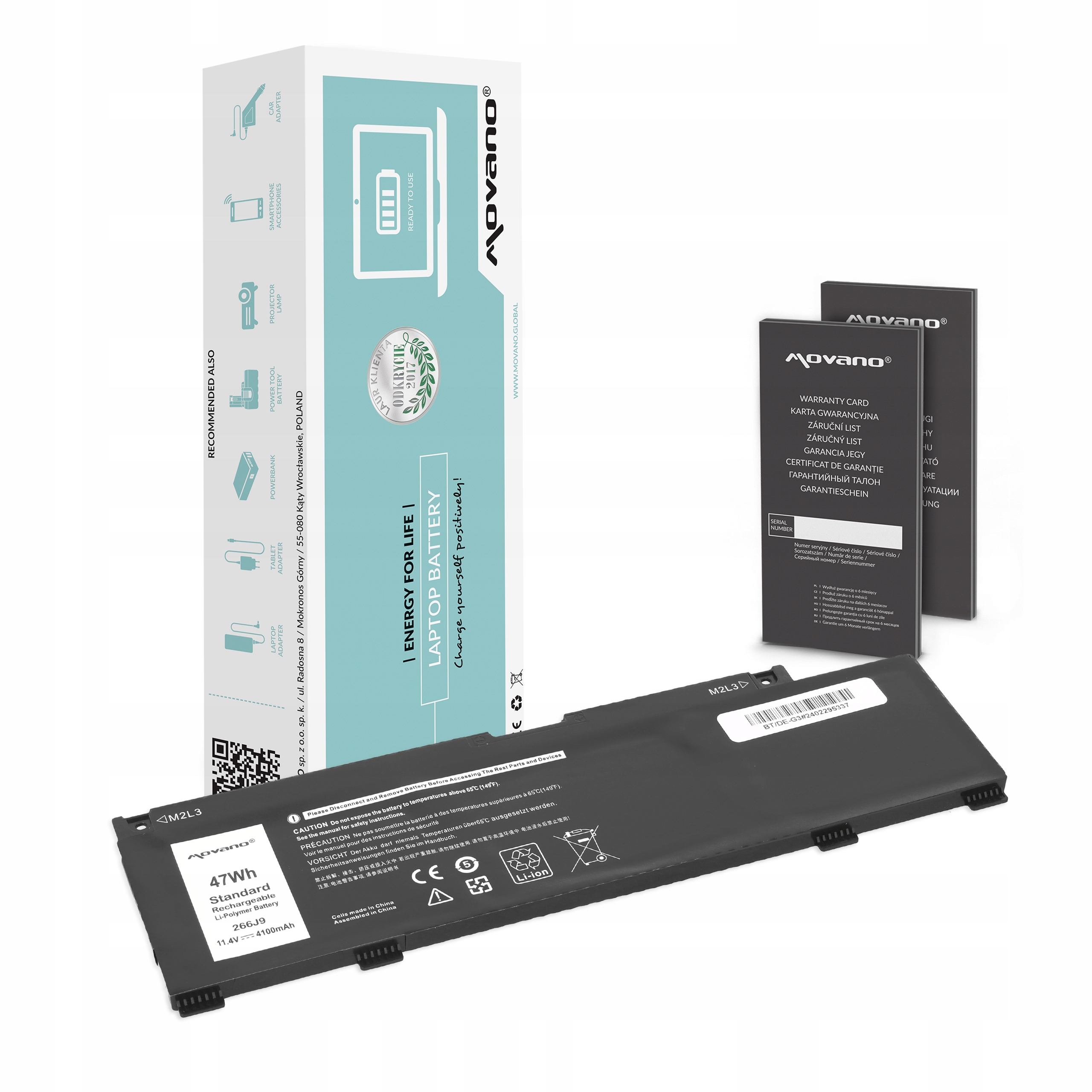 Bateria 266J9 do Dell G3 3500 3590 G5 5500 5505 Inspiron 14 5490 15 5590