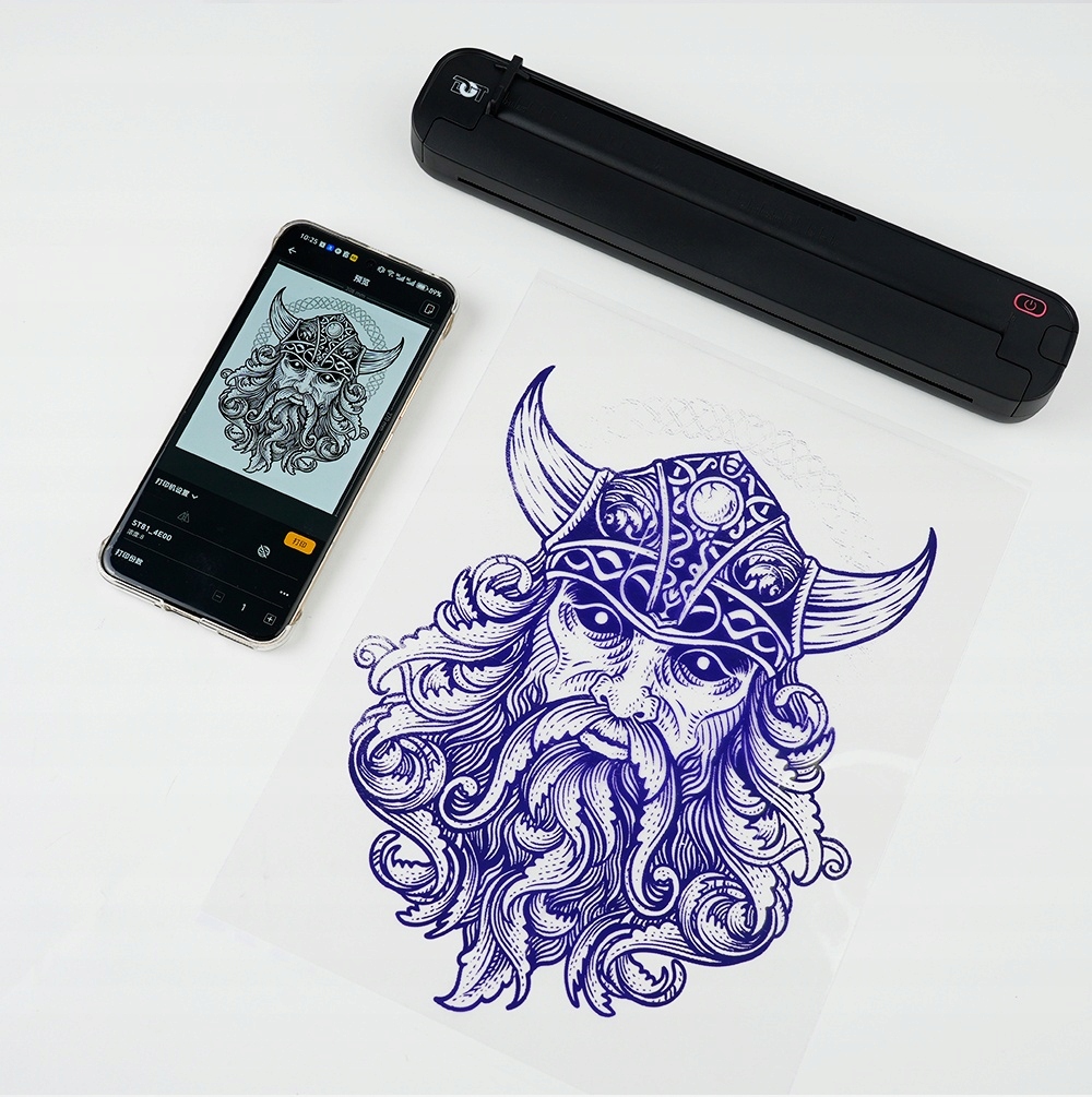 Bezdrátová Termální Tiskárna Bluetooth ST81ROY 10 ks Kalka Tattoo