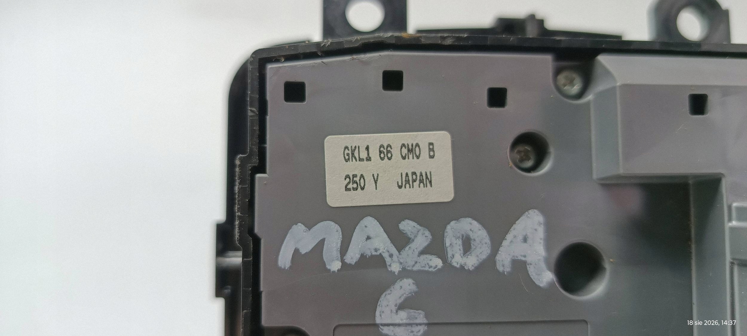 MAZDA 6 III GJ PANEL rádia K0021 2016-19R