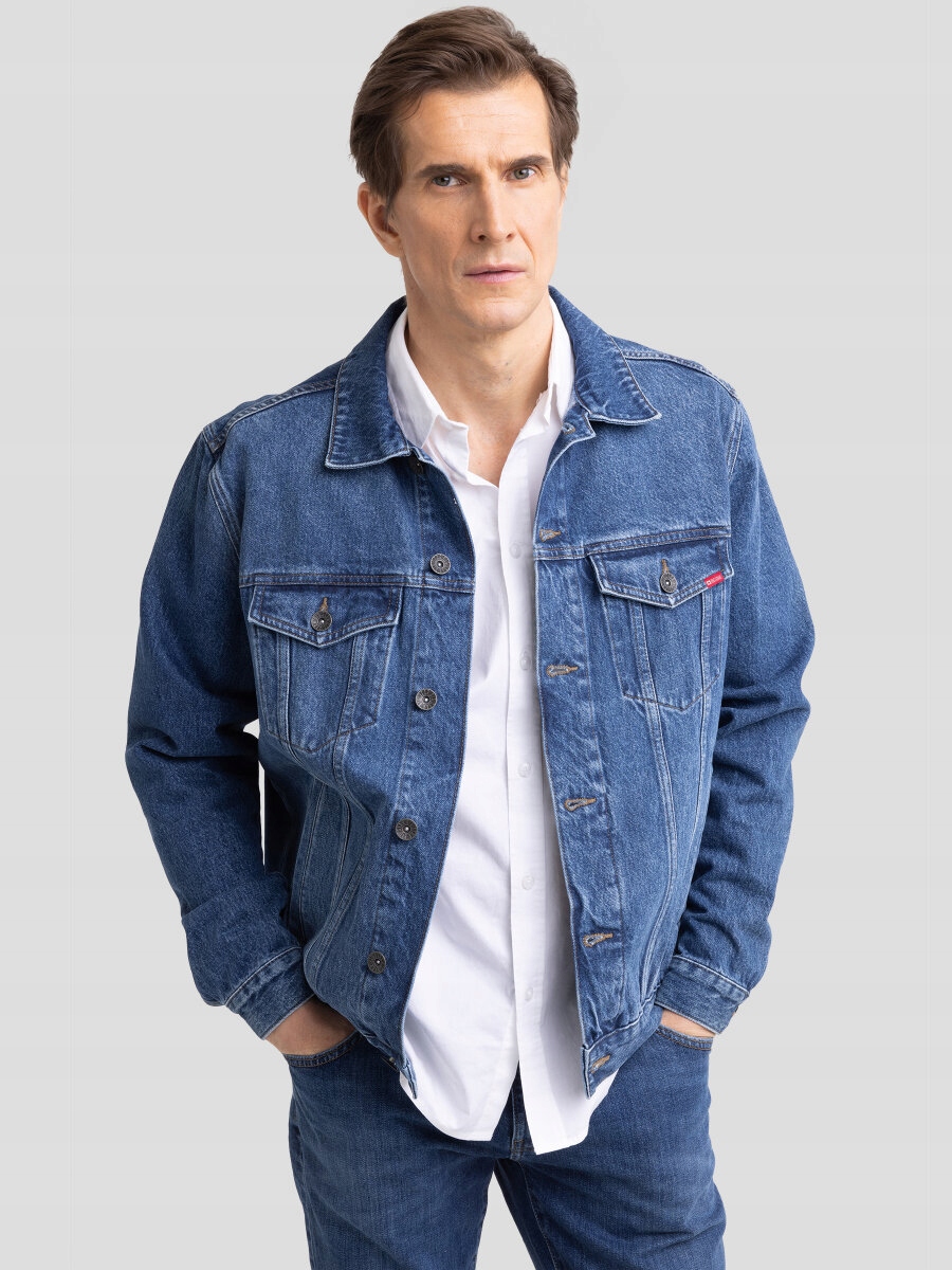 Big Star Pánská džínová bunda modrá Charlie 489 XL