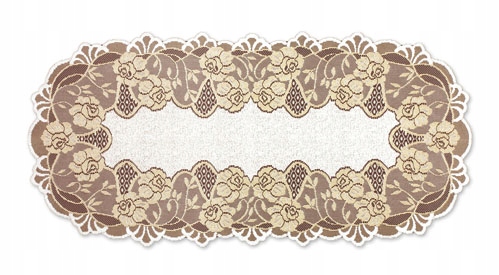

Bieżnik krem-c.złoto żakardowy 65x135 cm owalny