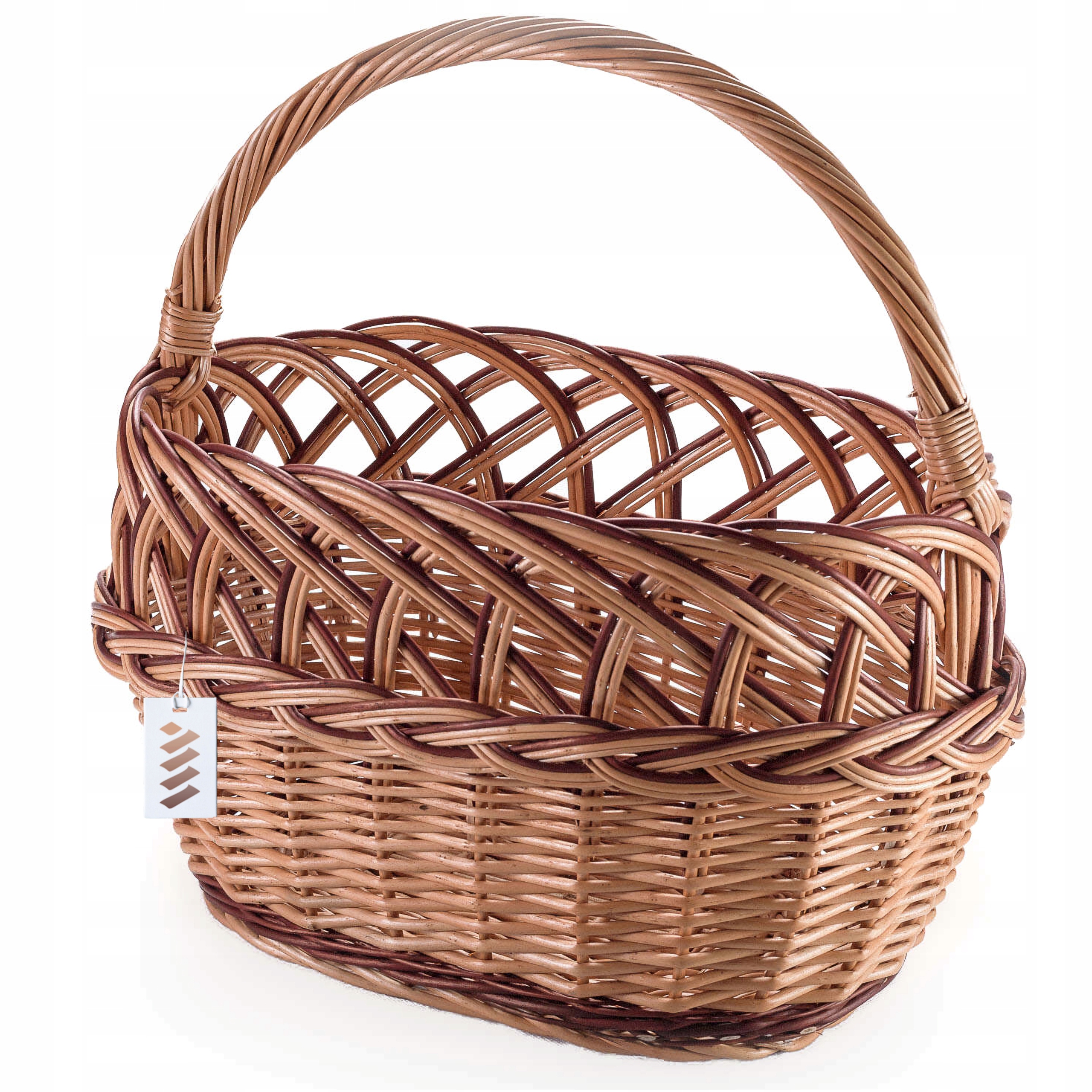 Koszyk na zakupy wiklinowy owoce grzyby warzywa 39 cm lekki