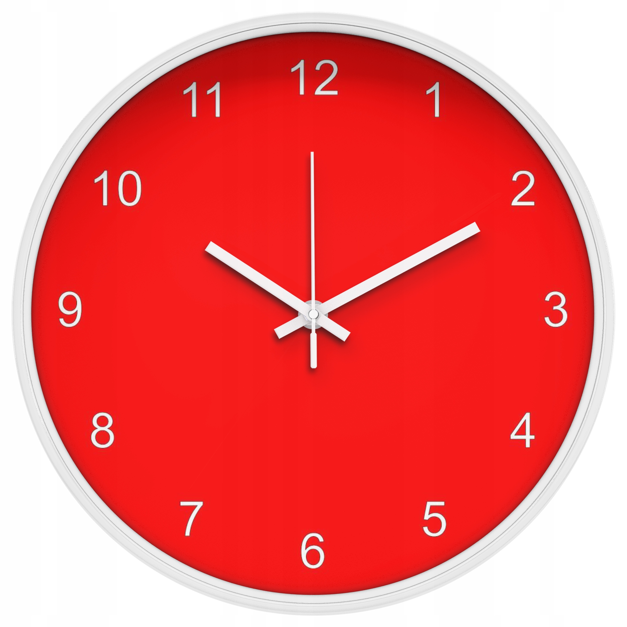 Nietykający nowoczesny zegar ścienny Czerwony