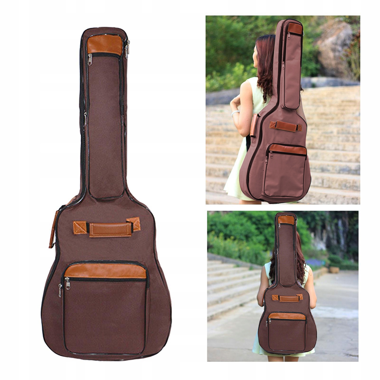POKROWIEC TORBA NA GITARY 42'' PLECAK BRĄZOWA PRZENOŚNY TORBA FUTERAŁ DUŻA Przeznaczenie gitara akustyczna