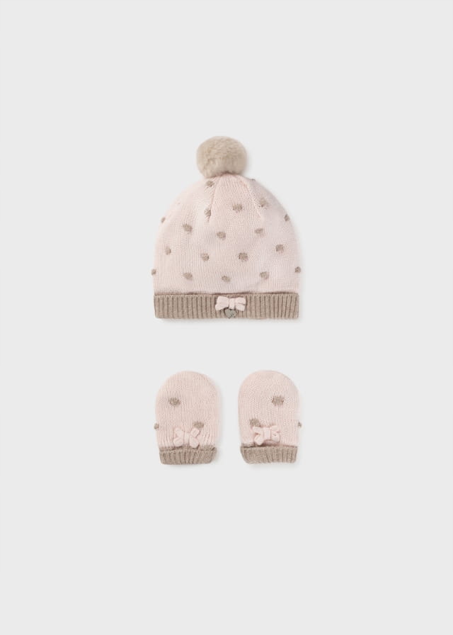 MAYORAL 9435 Komplet czapka i rękawiczki dla dziewczynki [Rozmiar: 6m.]