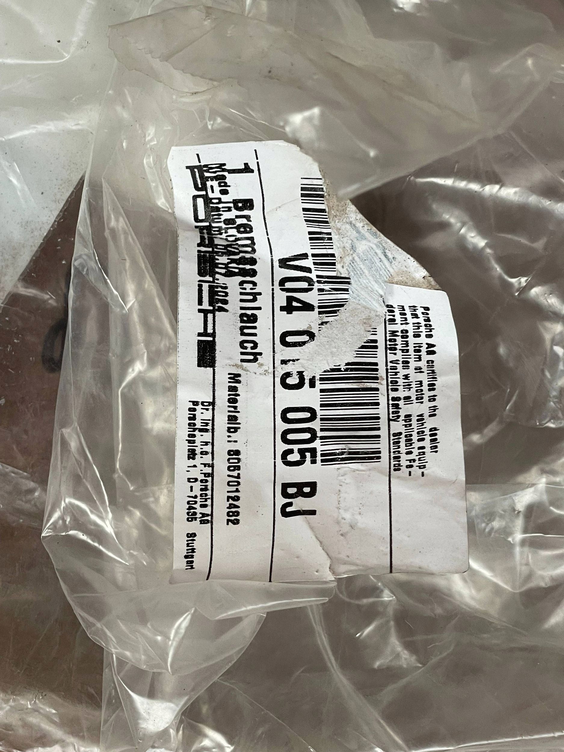 Original Schlauch Brems- Porsche OE V04-015-005-BJ !J