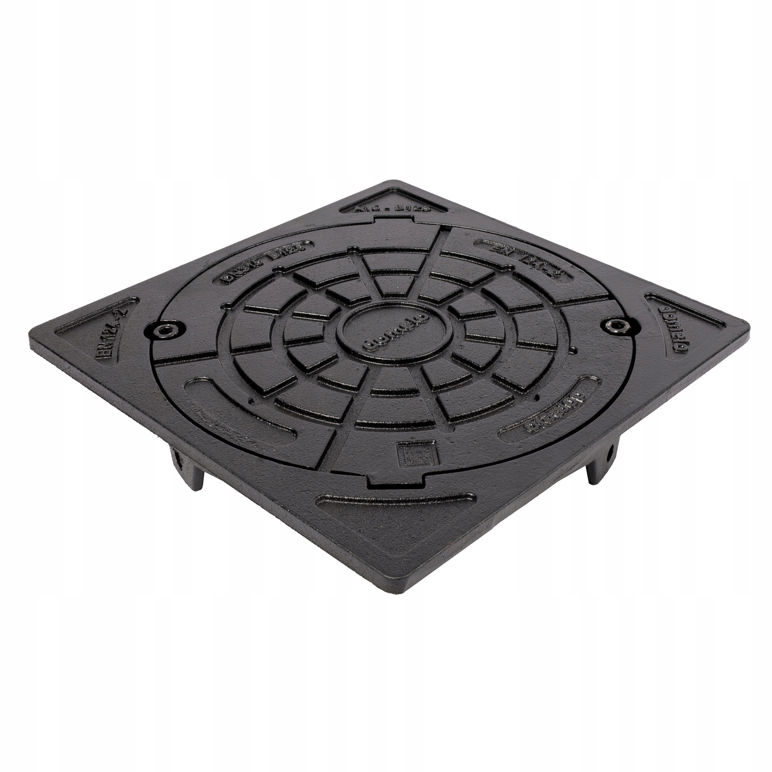 Víko šachty B125 Litinová 326x326mm trubka 315mm Dekiel Poklop