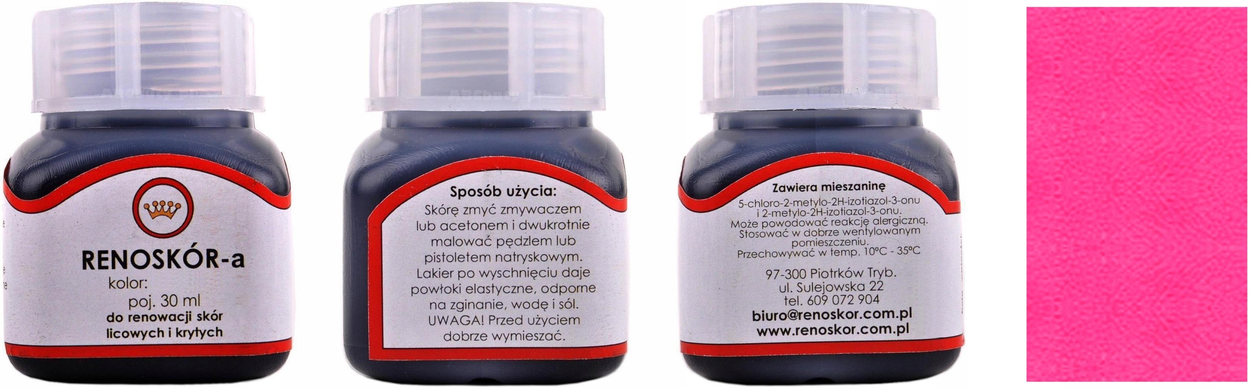 G10-01 Fuksja Farba Do Tapicerki Kierownic Boczków