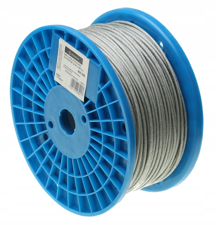 Pvc Ocelové Lano 6x7 Pozink 2/3 mm role 200 m