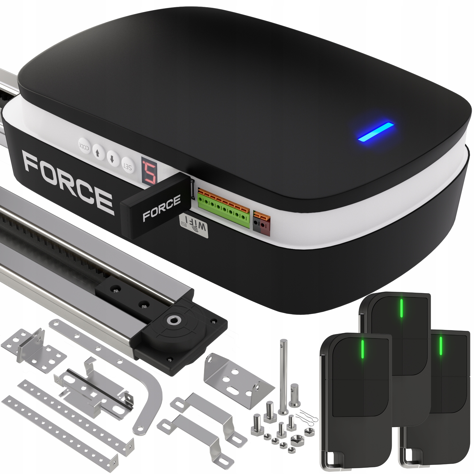 Pohon Pre Garážovú Bránu Force Best 1000 Ultra Do 15 m2 WiFI Aplikácia